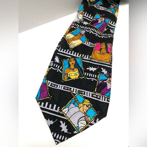 The Disney Store Pocahontas Vintage Tie - 100% Silk - Picture 3 of 5